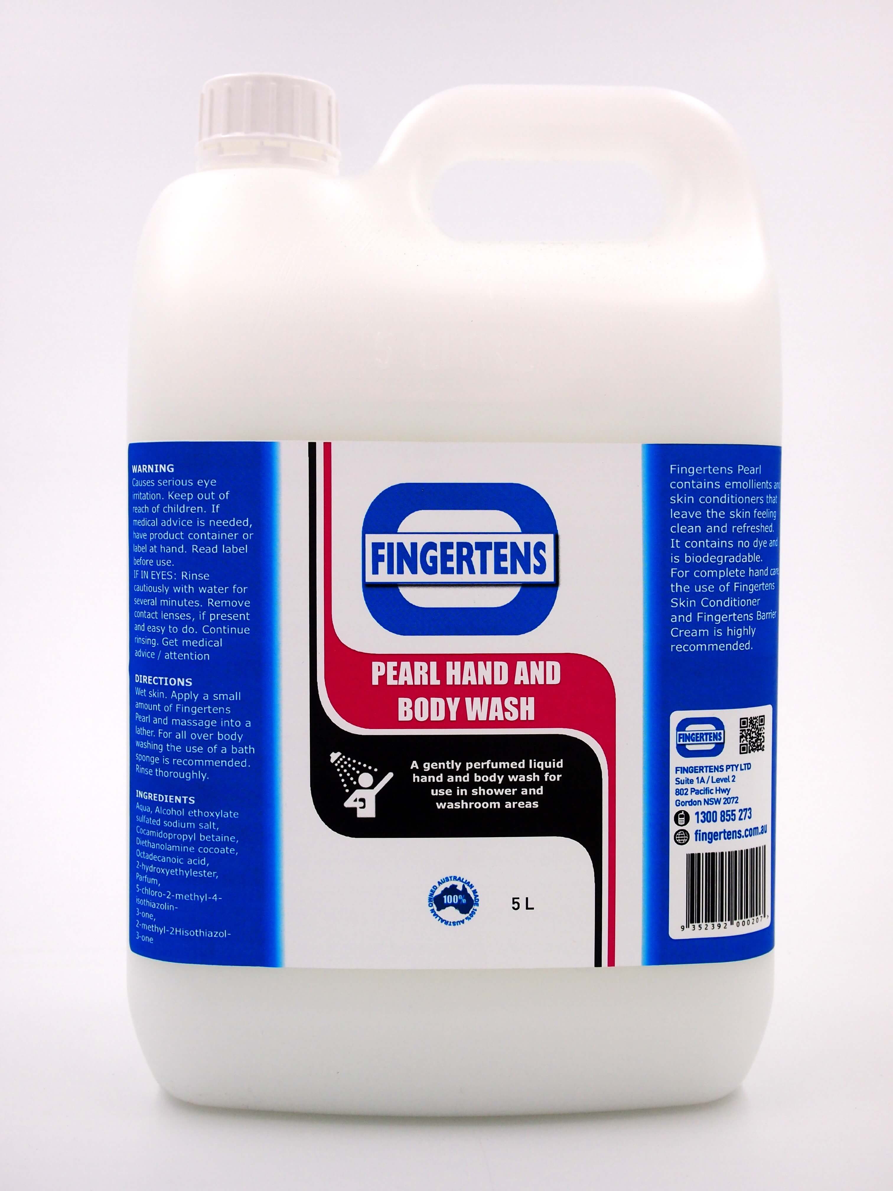 Fingertens Pearl Hand & Body Wash | 5 Litre
