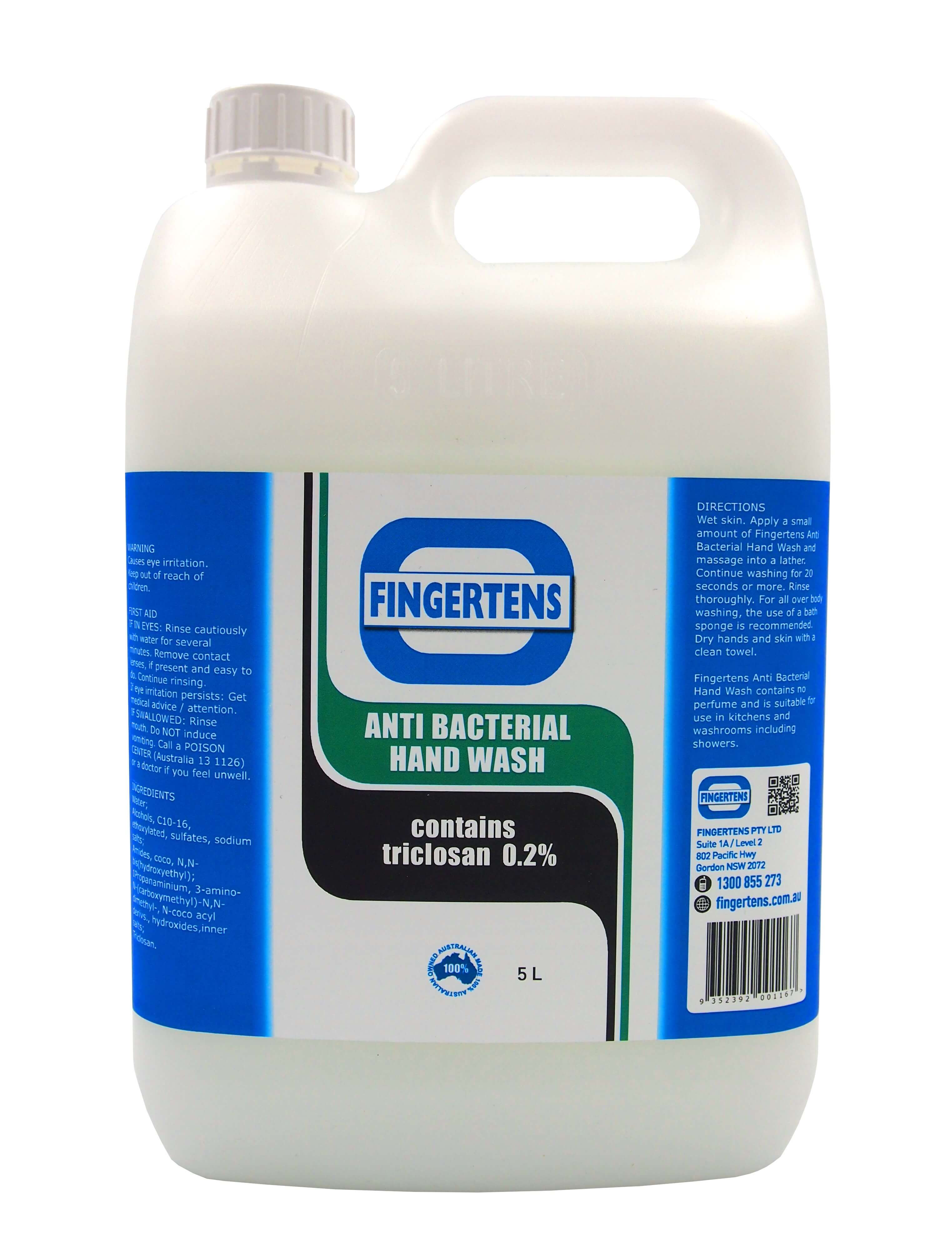 Fingertens Antibacterial Hand & Body Wash | 5 Litre Bottle