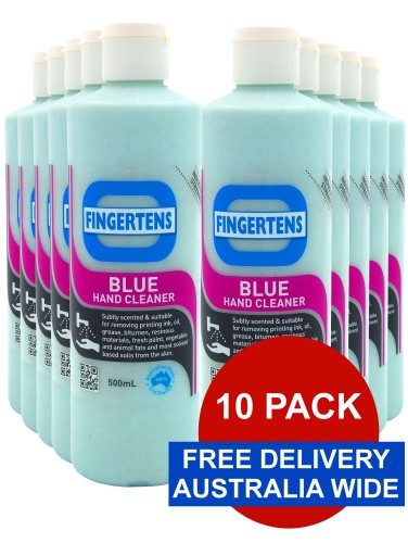 Fingertens Blue Heavy Duty Hand Cleaner 500 mL 10 Pack