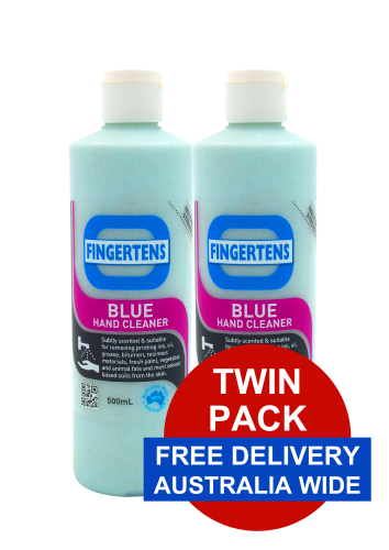 Fingertens Blue Heavy Duty Hand Cleaner 500 mL Twin Pack