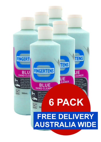 Fingertens Blue Heavy Duty Hand Cleaner 500 mL 6 Pack