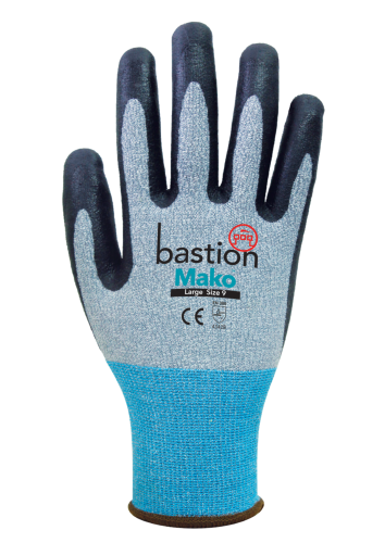 Mako Cut 3 Grey HPPE/Spandex Gloves Black Micro Foam Flex Nitrile Coating