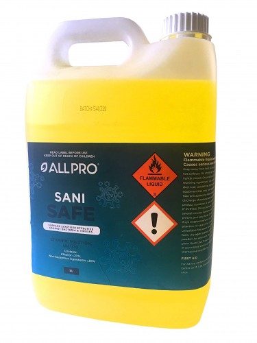 Sani Safe 5Ltr - Surface Sanitiser - 4 Bottles per carton