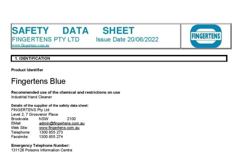 Update your Safety Data Sheets (SDS) with our new details